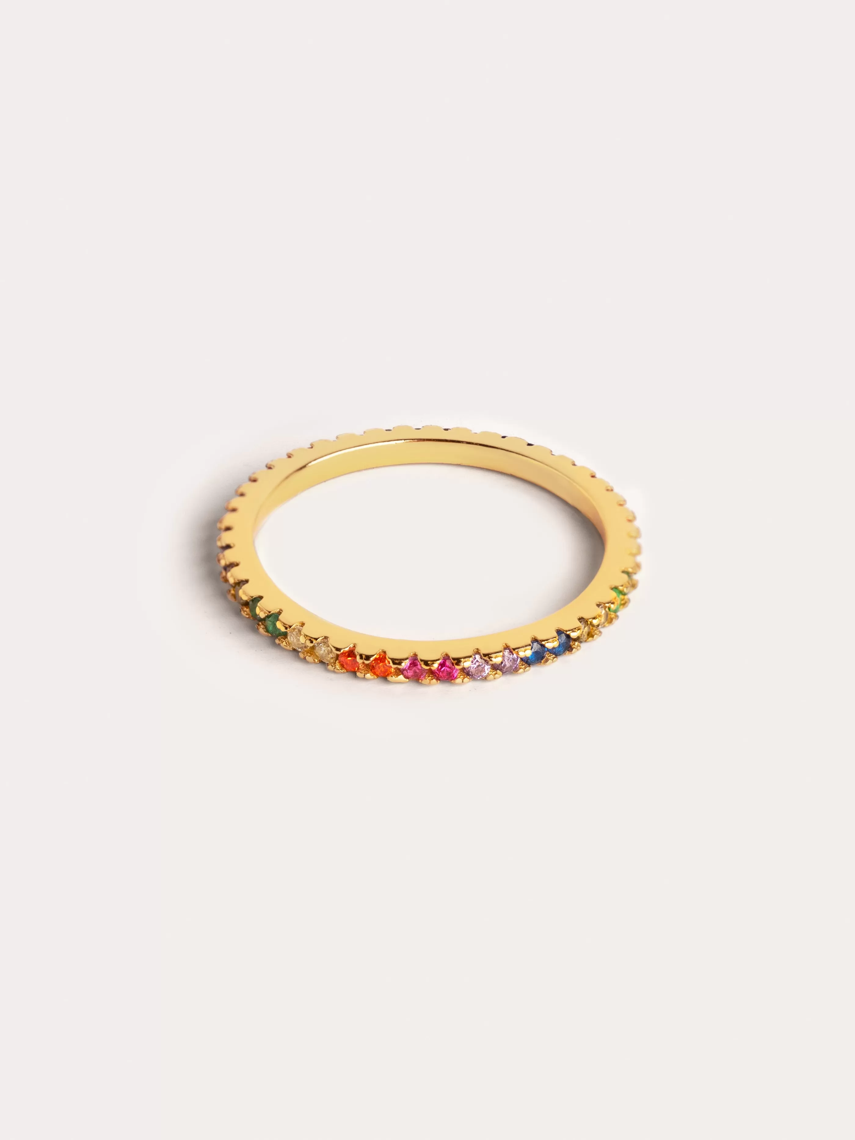 SINGULARU Anillo Cleo Colors Plata Bano Oro- Anillos Con Talla