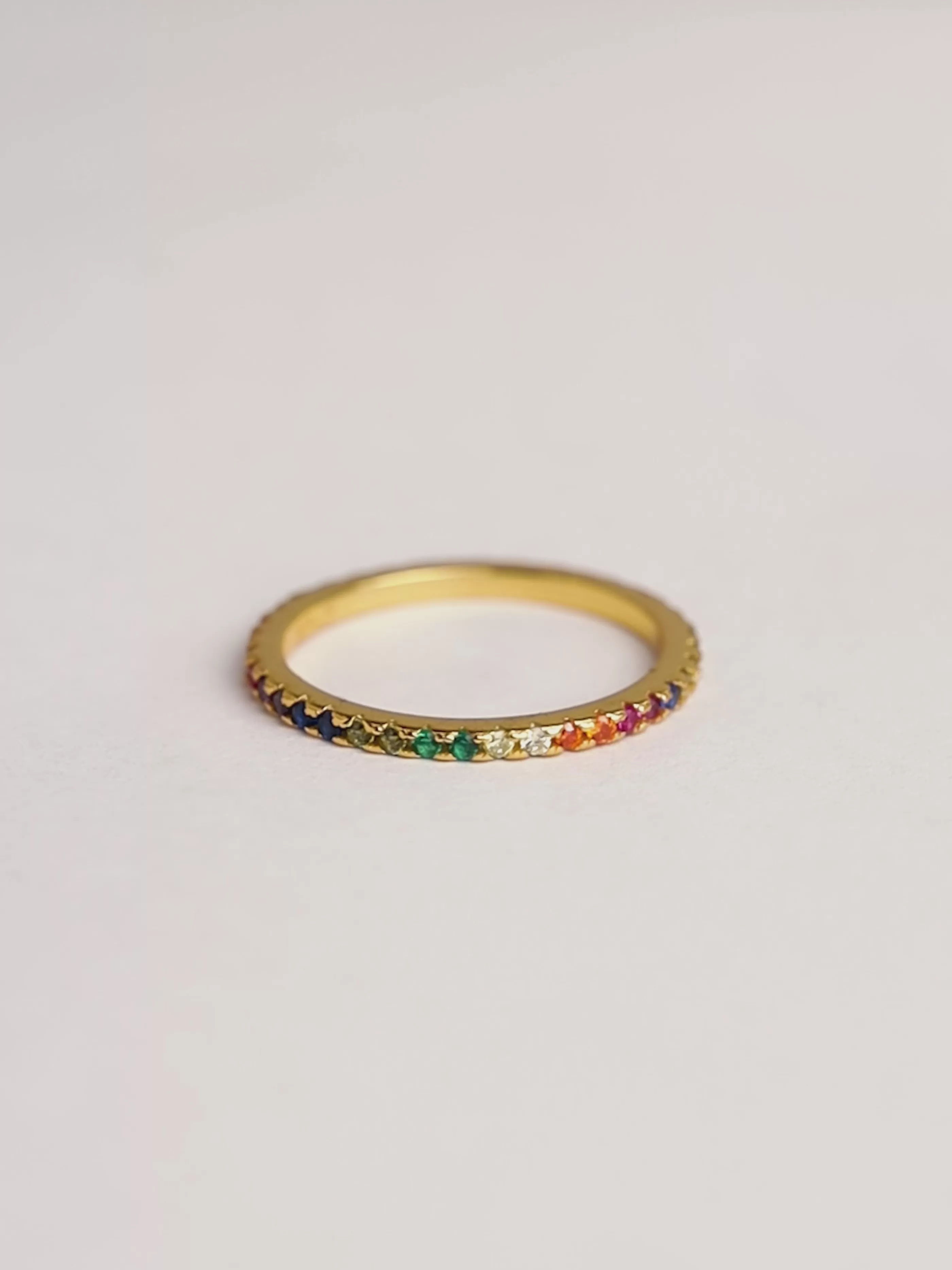 SINGULARU Anillo Cleo Colors Plata Bano Oro- Anillos Con Talla