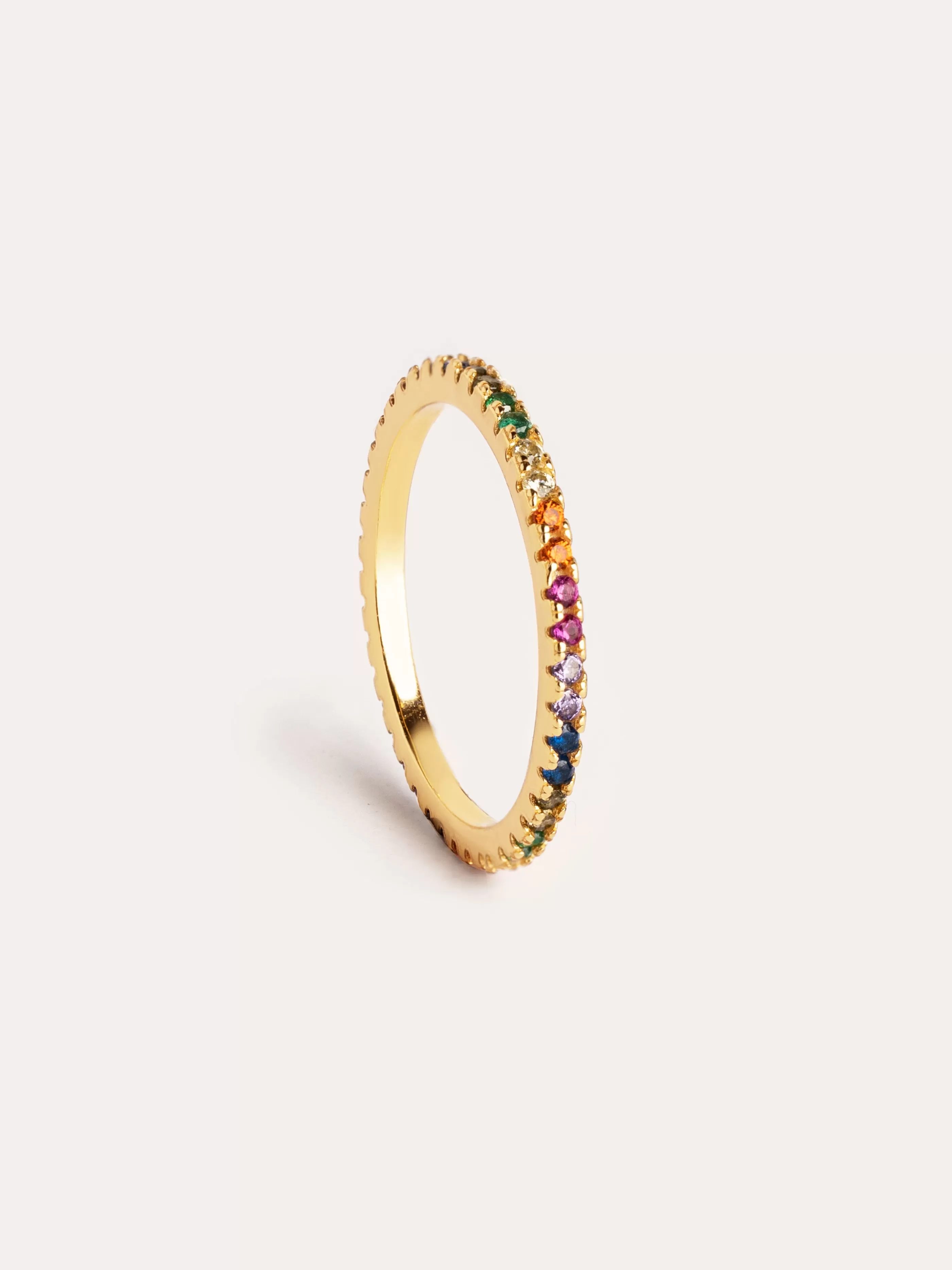 SINGULARU Anillo Cleo Colors Plata Bano Oro- Anillos Con Talla