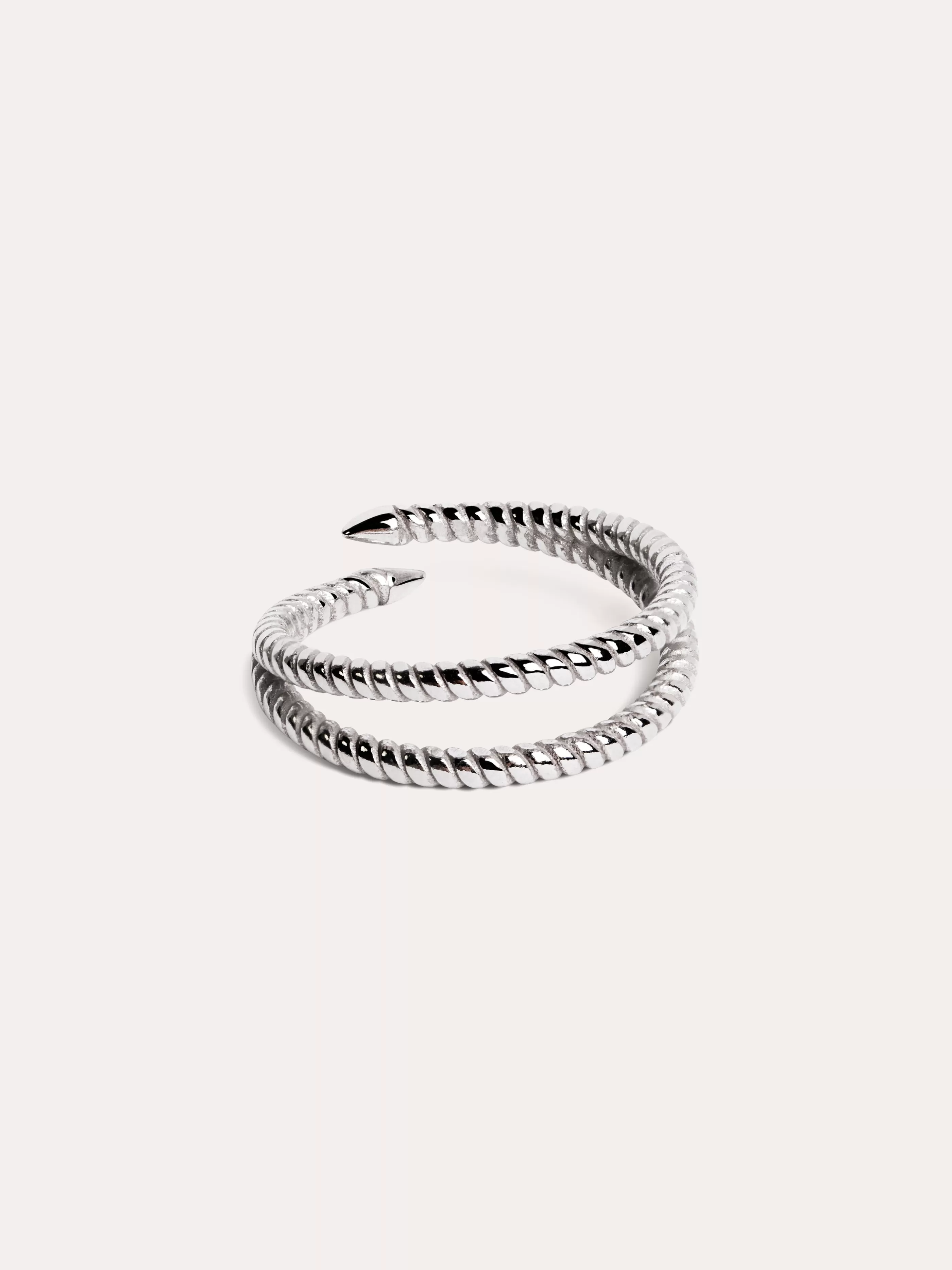 SINGULARU Anillo Doble Twist Plata- Anillos Ajustables