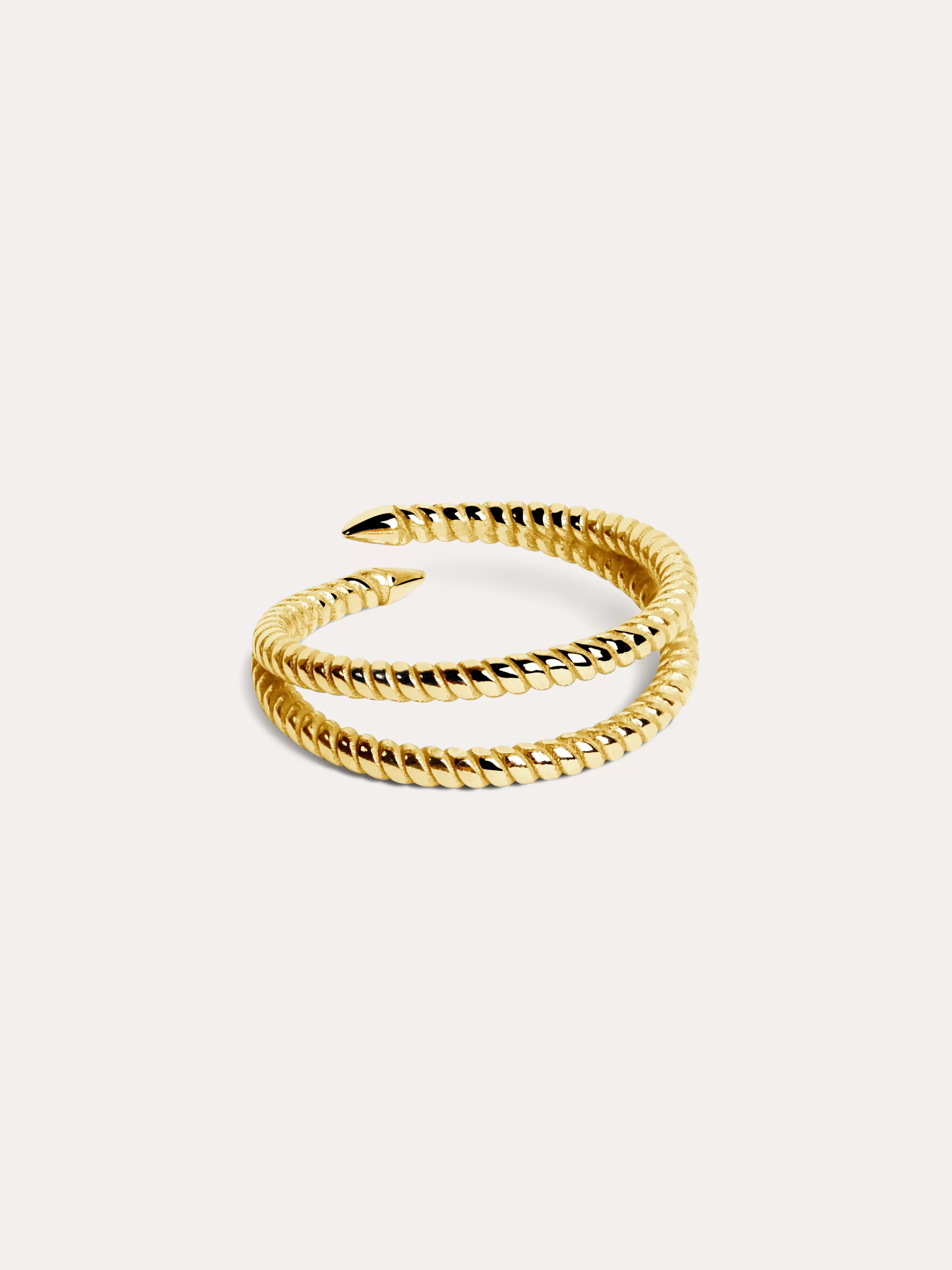 SINGULARU Anillo Doble Twist Plata Bano Oro- Anillos Ajustables