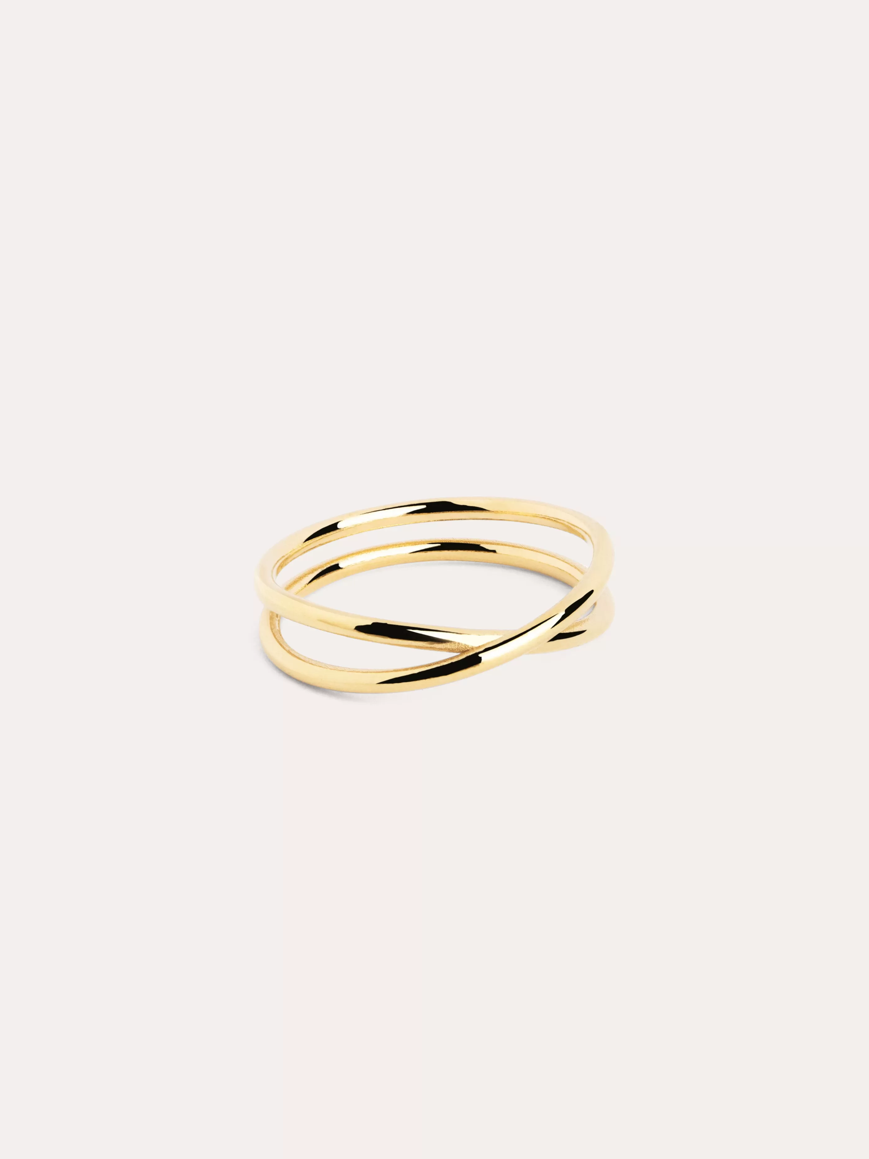 SINGULARU Anillo Midi Cross Plata Bano Oro- Anillos Minimal