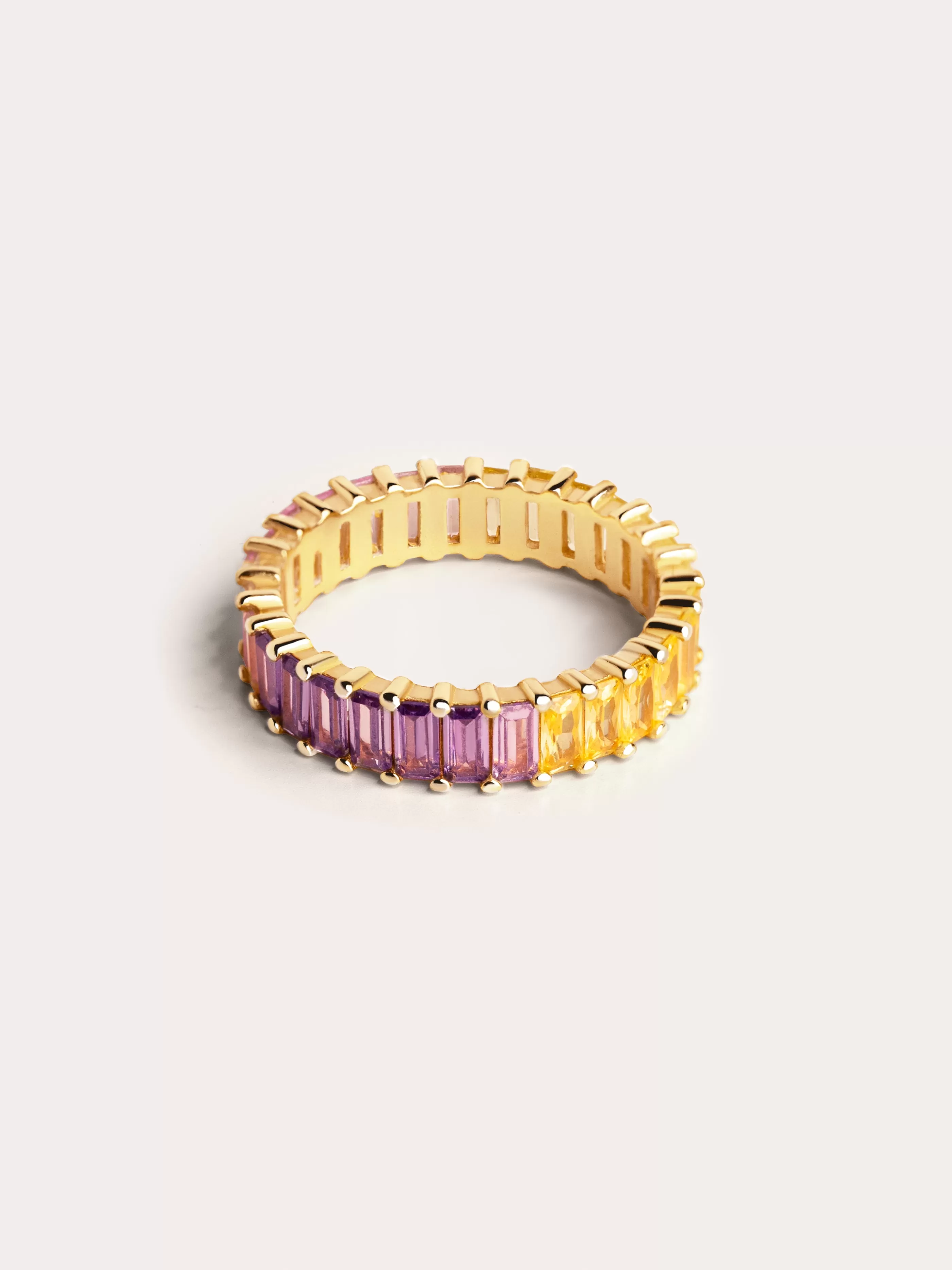 SINGULARU Anillo Sia Colors Plata Bano Oro- Anillos Con Talla
