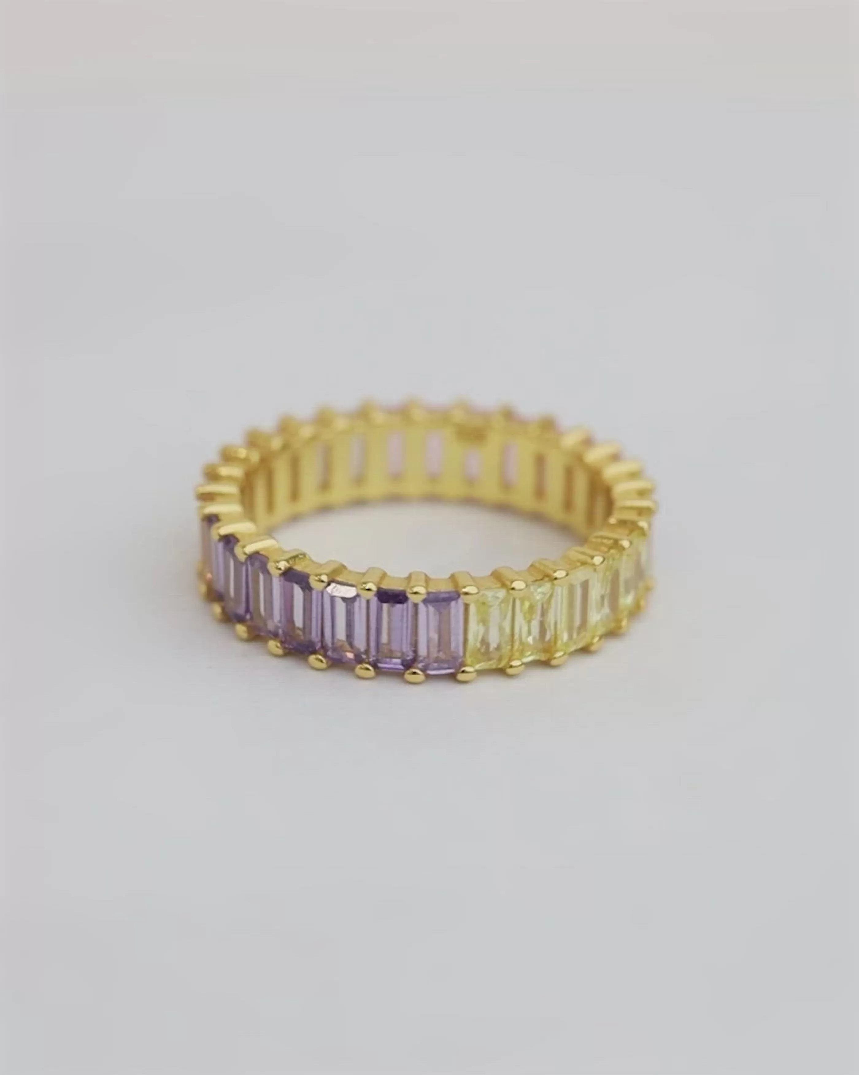 SINGULARU Anillo Sia Colors Plata Bano Oro- Anillos Con Talla