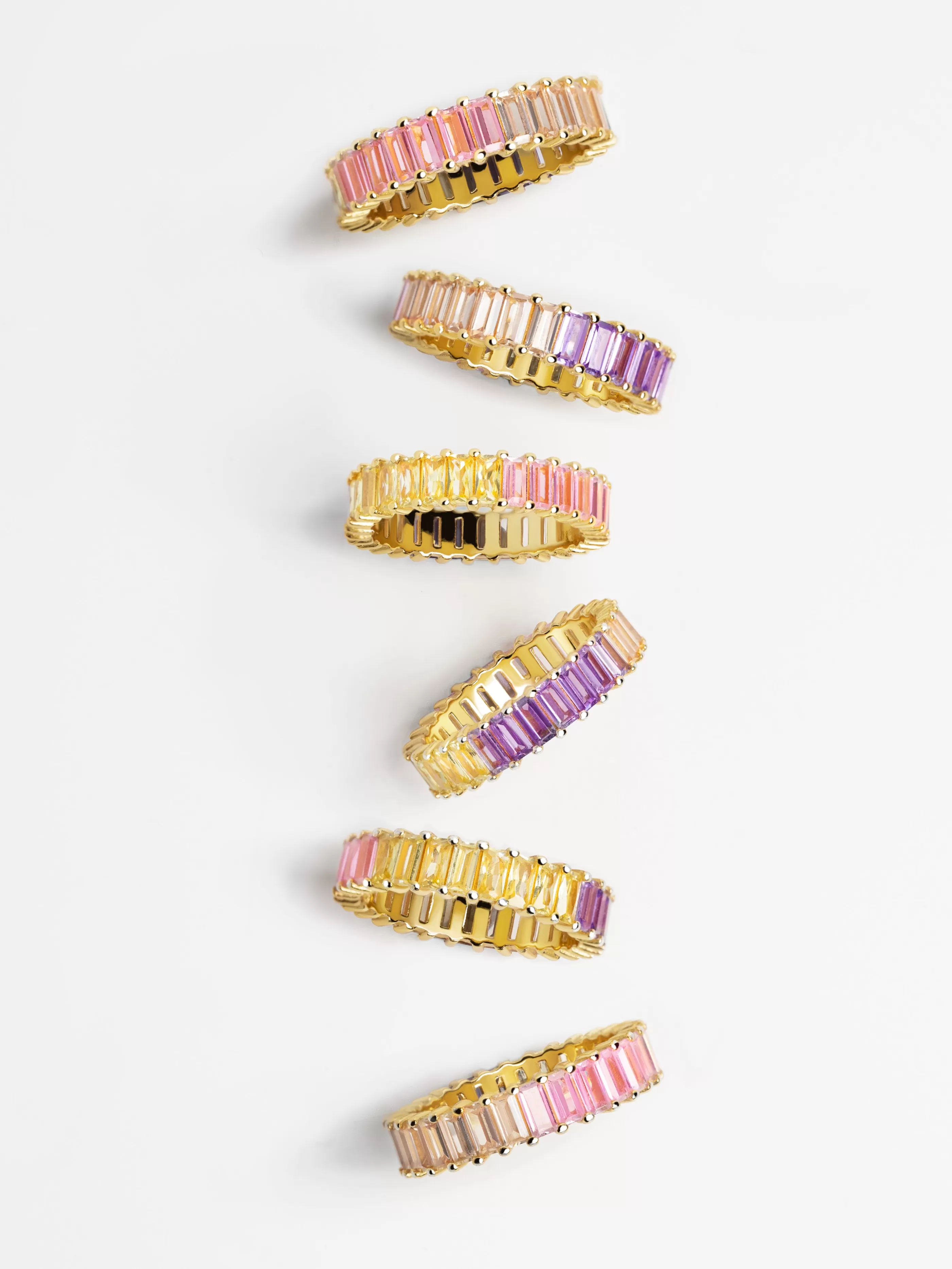SINGULARU Anillo Sia Colors Plata Bano Oro- Anillos Con Talla