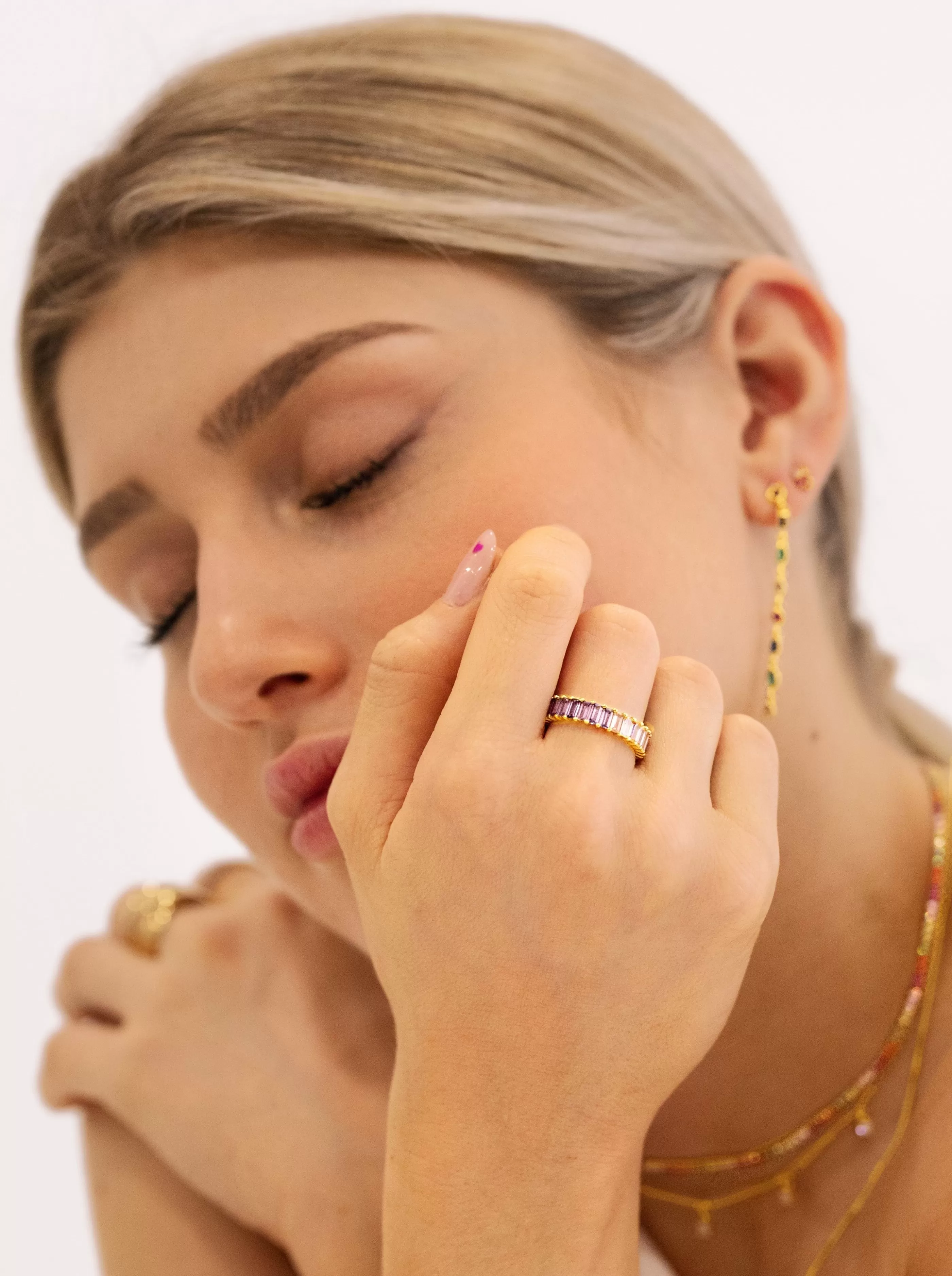 SINGULARU Anillo Sia Colors Plata Bano Oro- Anillos Con Talla