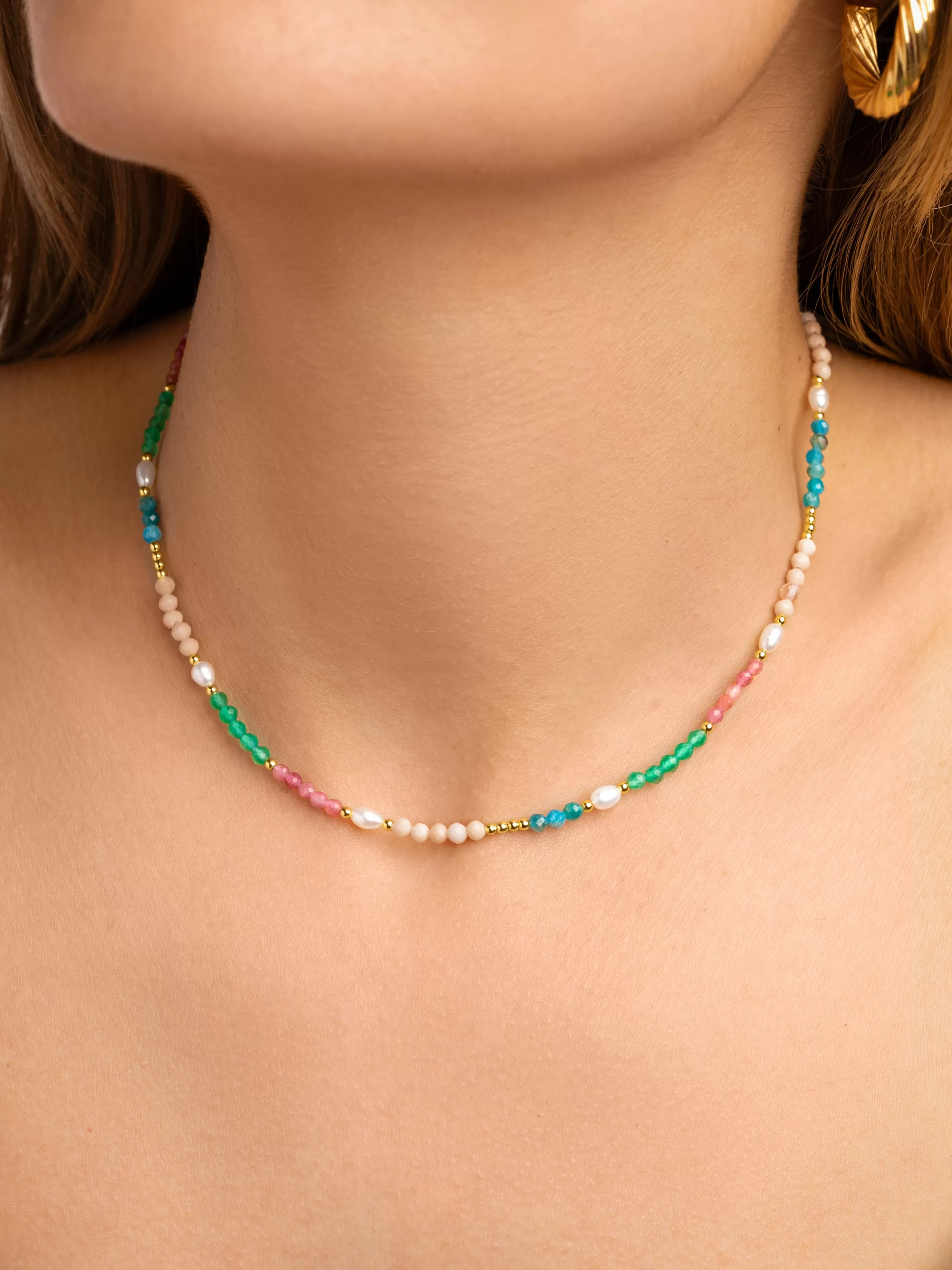 SINGULARU Collar Altea Amulet Colors Bano Oro- Collares De Colores
