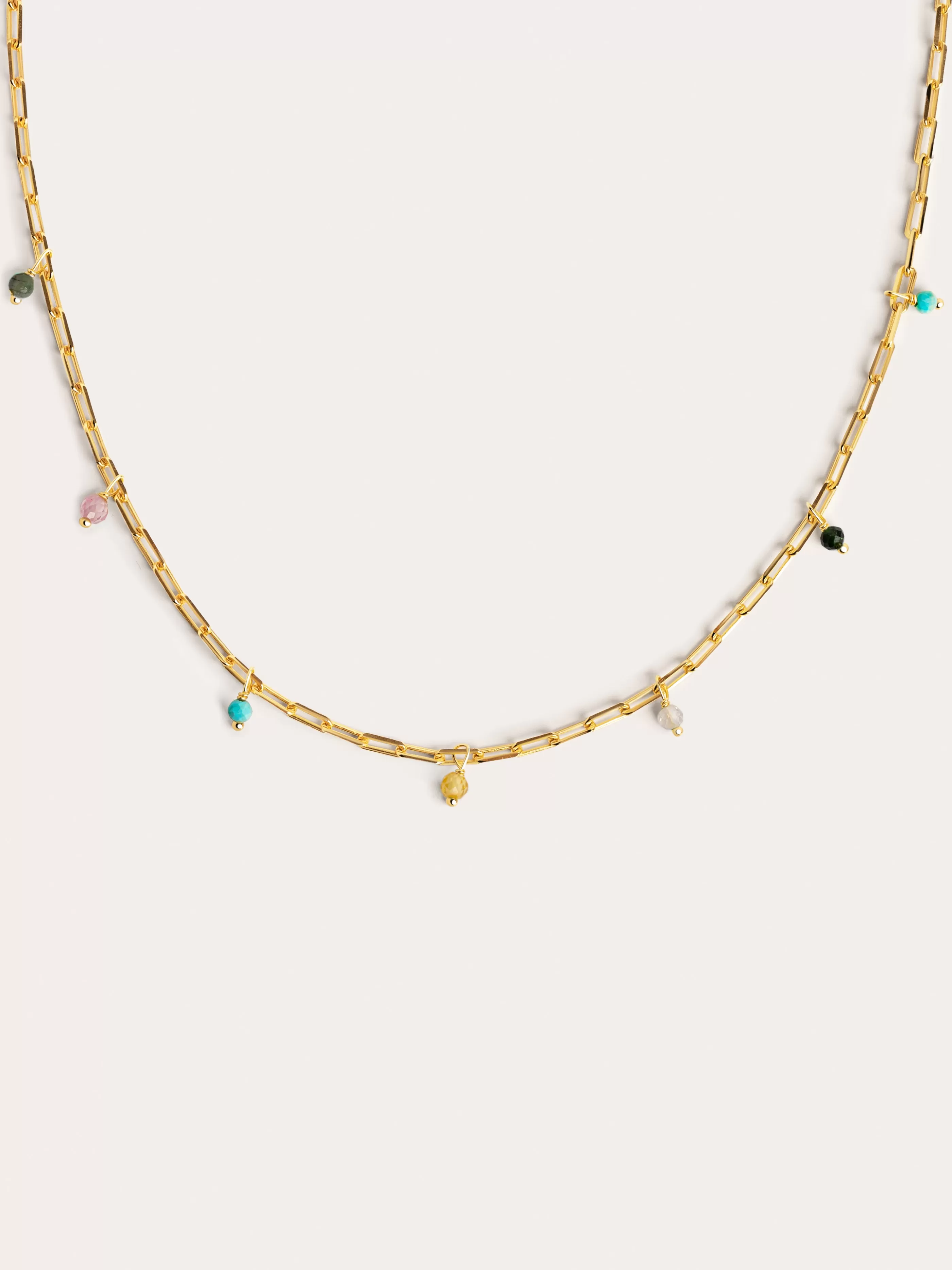 SINGULARU Collar Chic Colors Plata Bano Oro- Collares De Colores