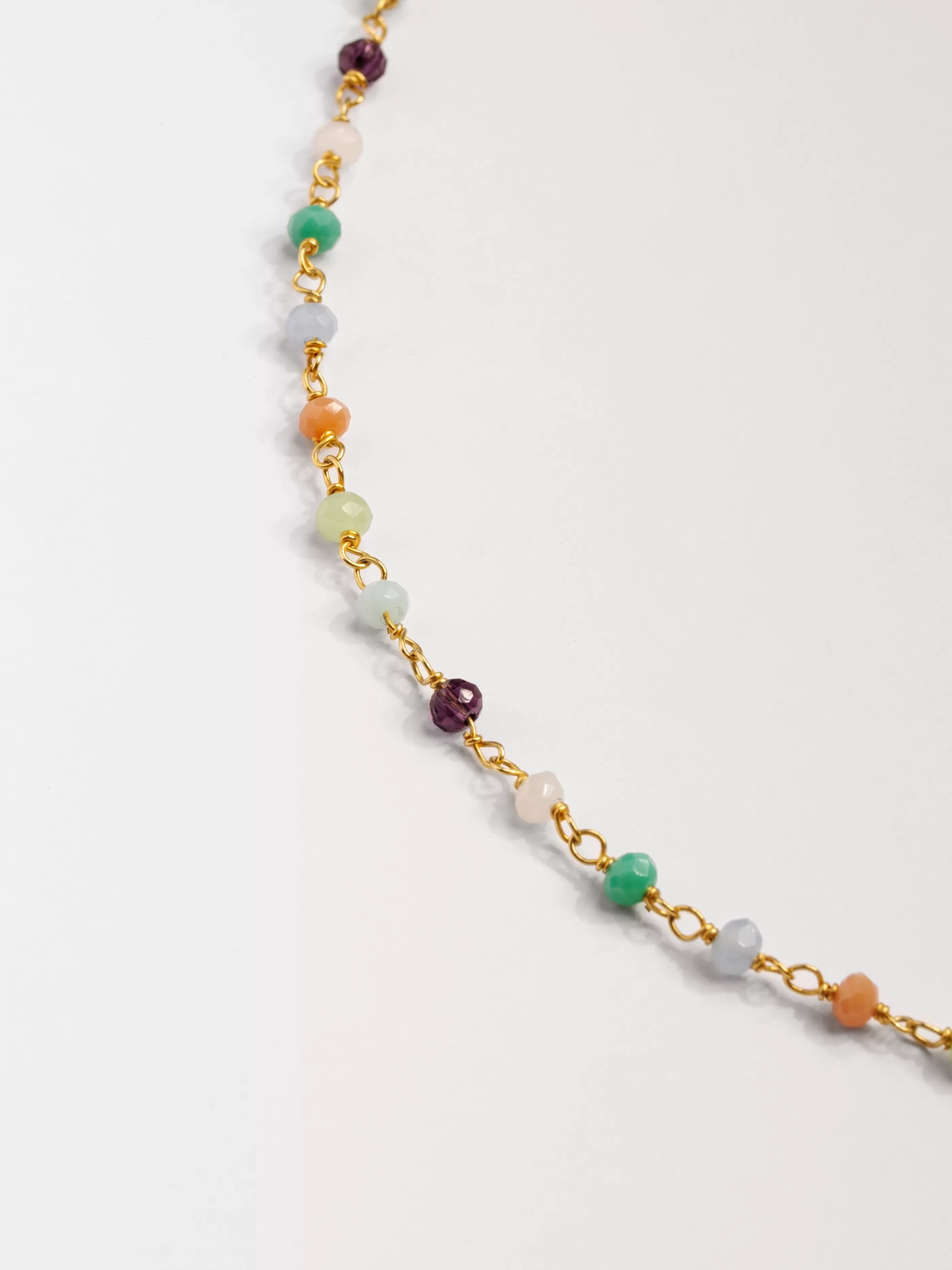 SINGULARU Collar Crystals Colors Plata Bano Oro- Collares De Colores