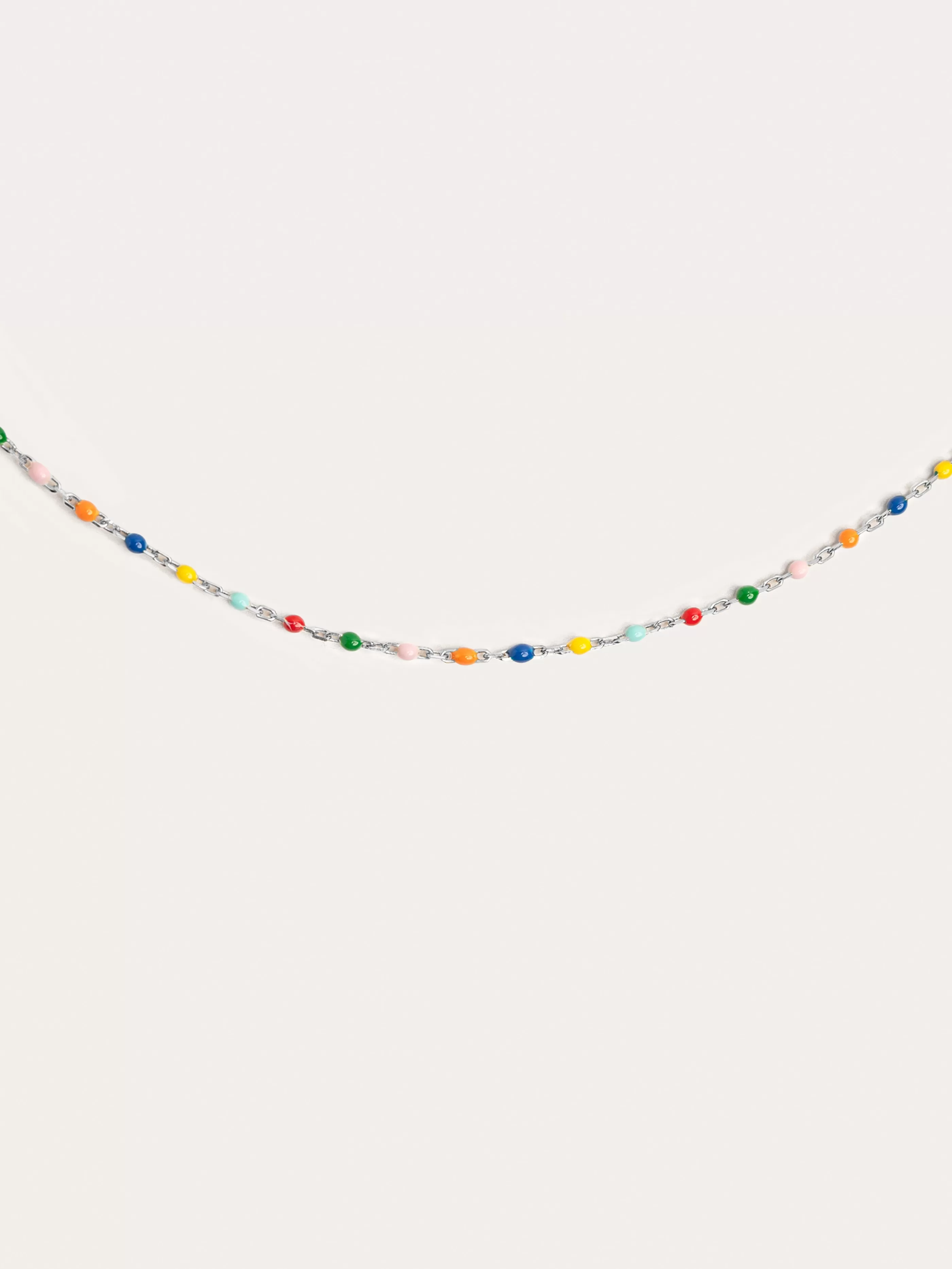 SINGULARU Collar Dots Colors Enamel Plata- Collares De Colores