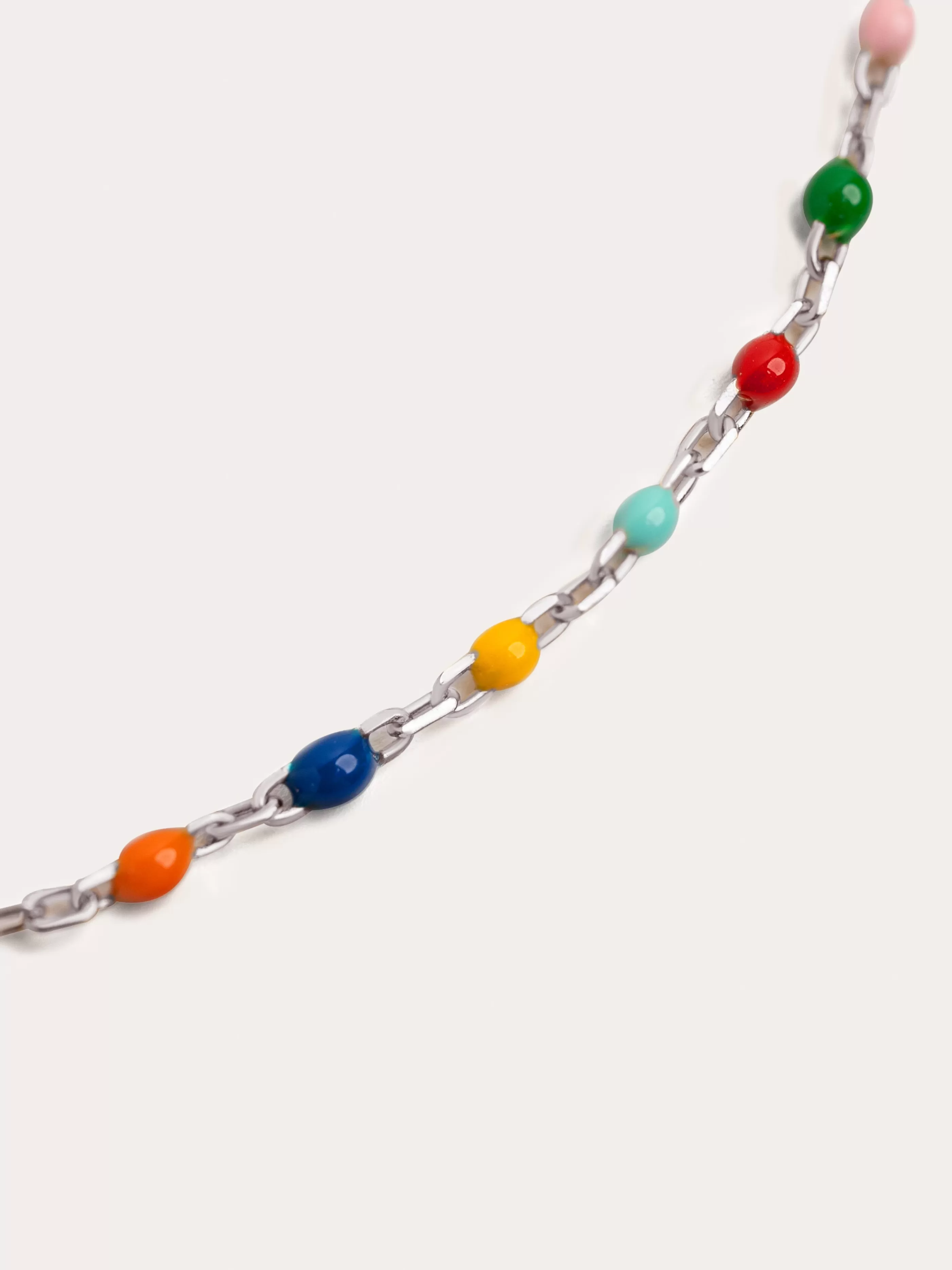 SINGULARU Collar Dots Colors Enamel Plata- Collares De Colores