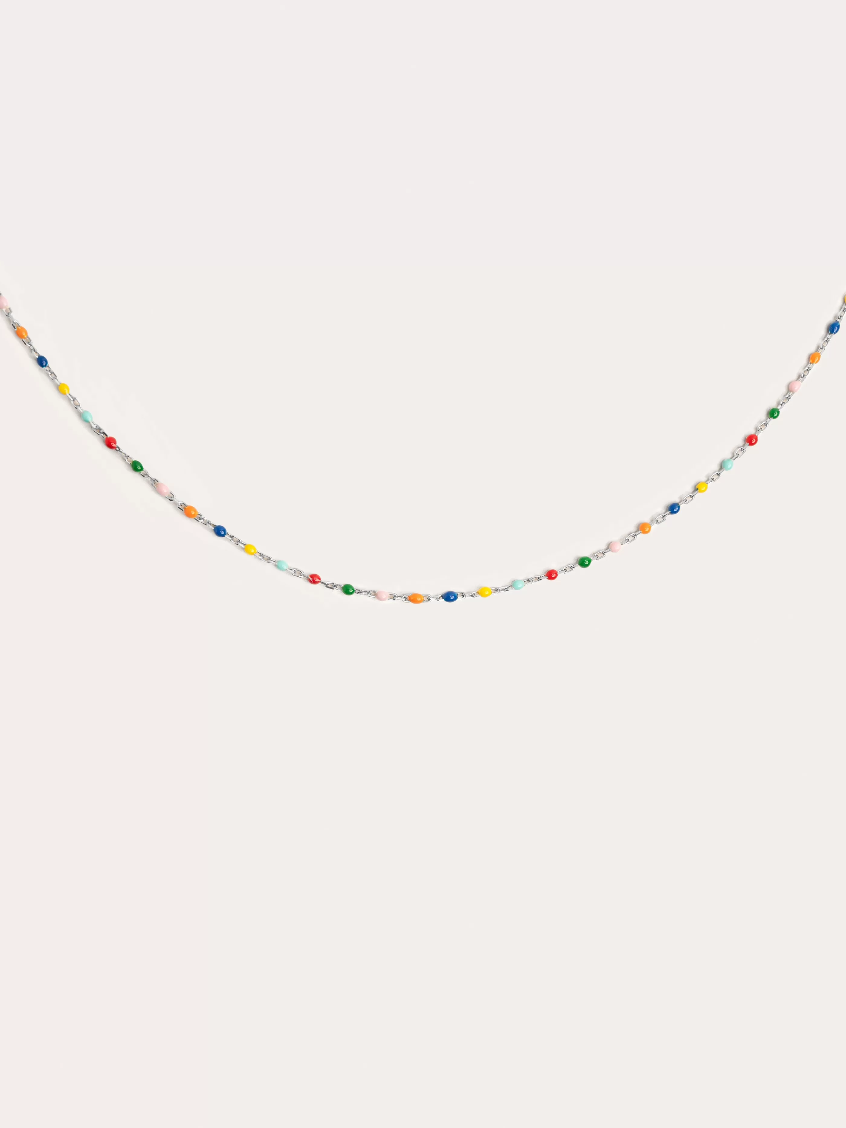 SINGULARU Collar Dots Colors Enamel Plata- Collares De Colores