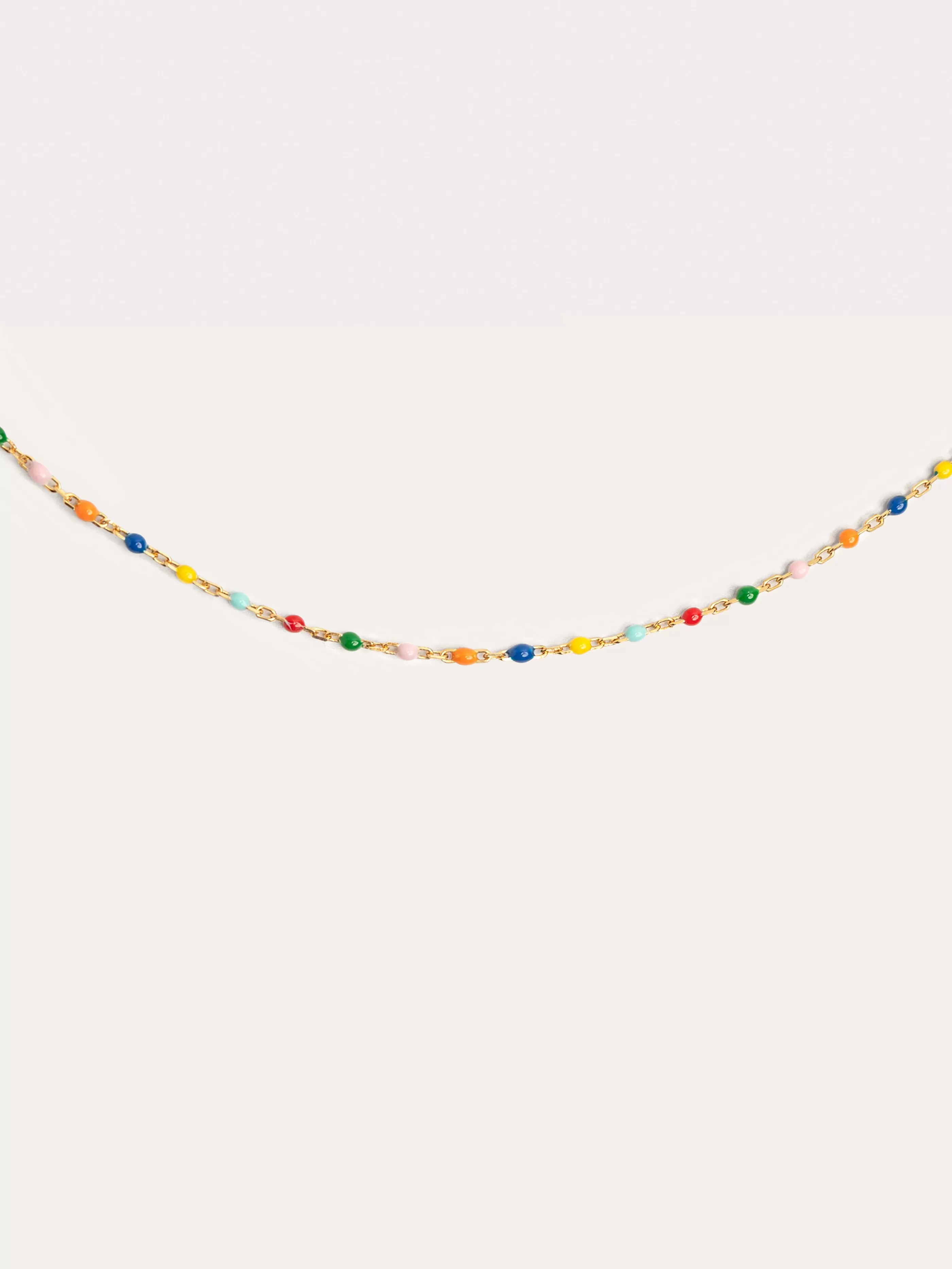 SINGULARU Collar Dots Colors Enamel Plata Bano Oro- Collares De Colores
