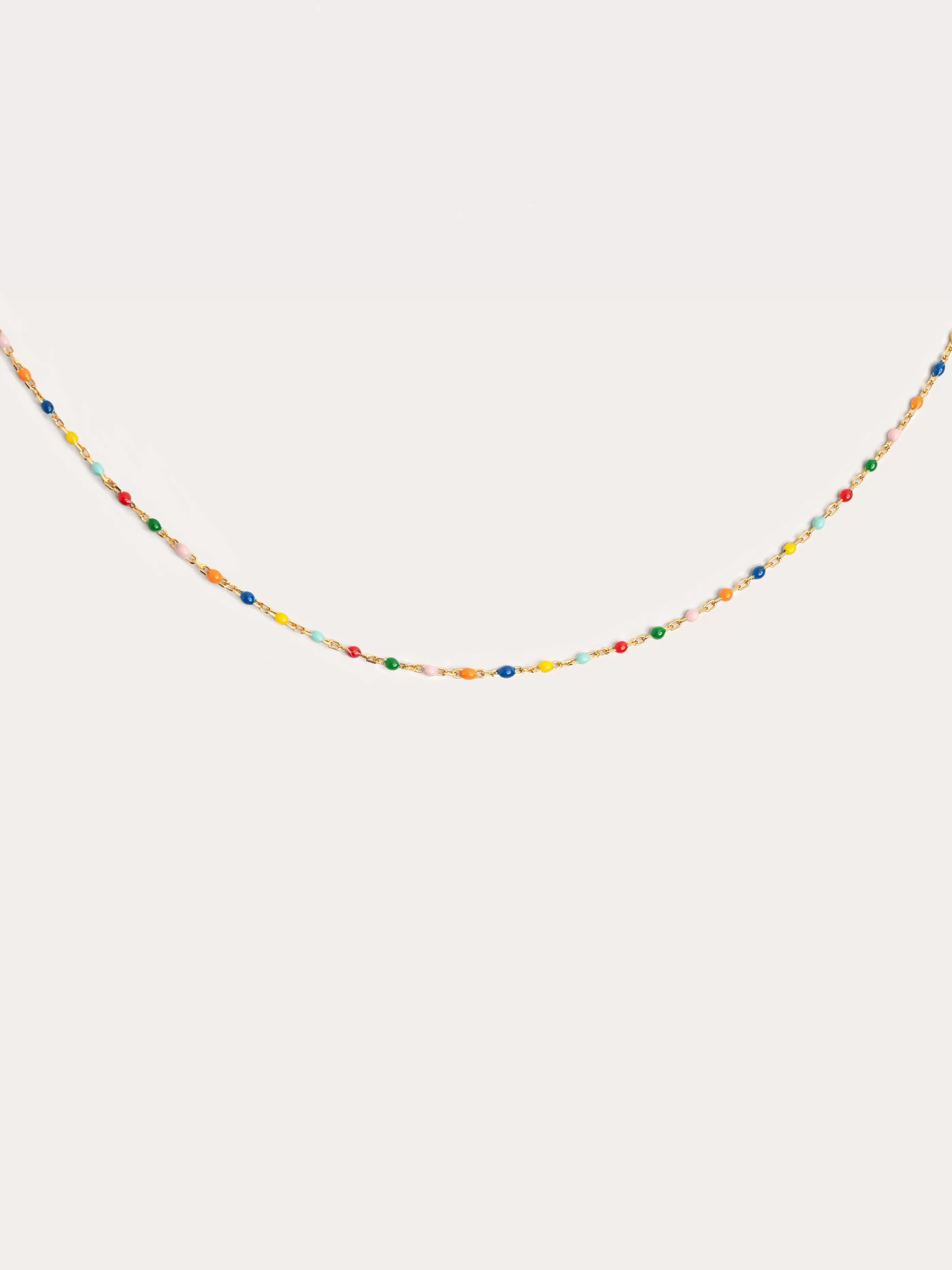 SINGULARU Collar Dots Colors Enamel Plata Bano Oro- Collares De Colores