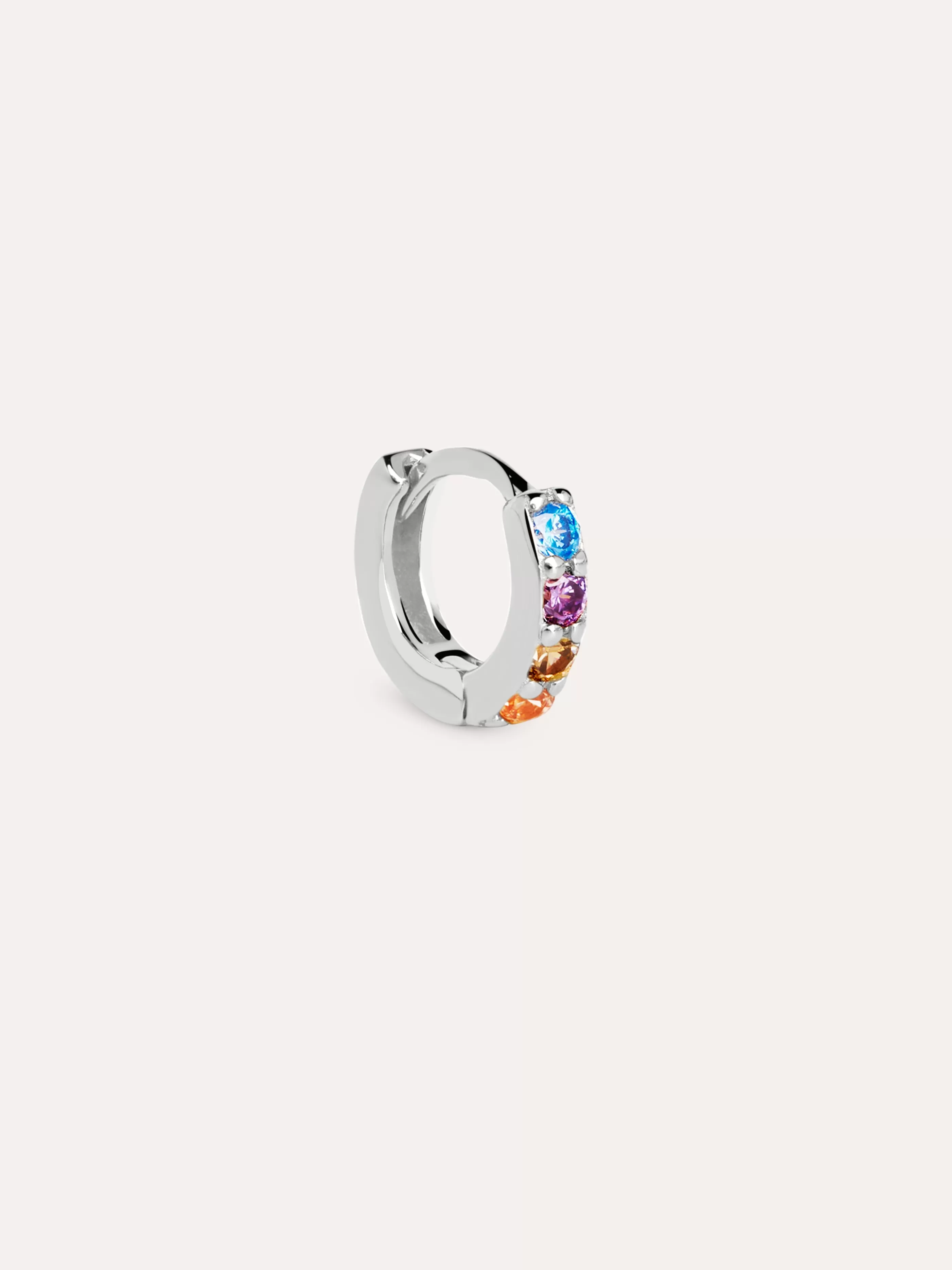 SINGULARU Pendiente Suelto Aro Cleo S Colors Plata- Pendientes Sueltos