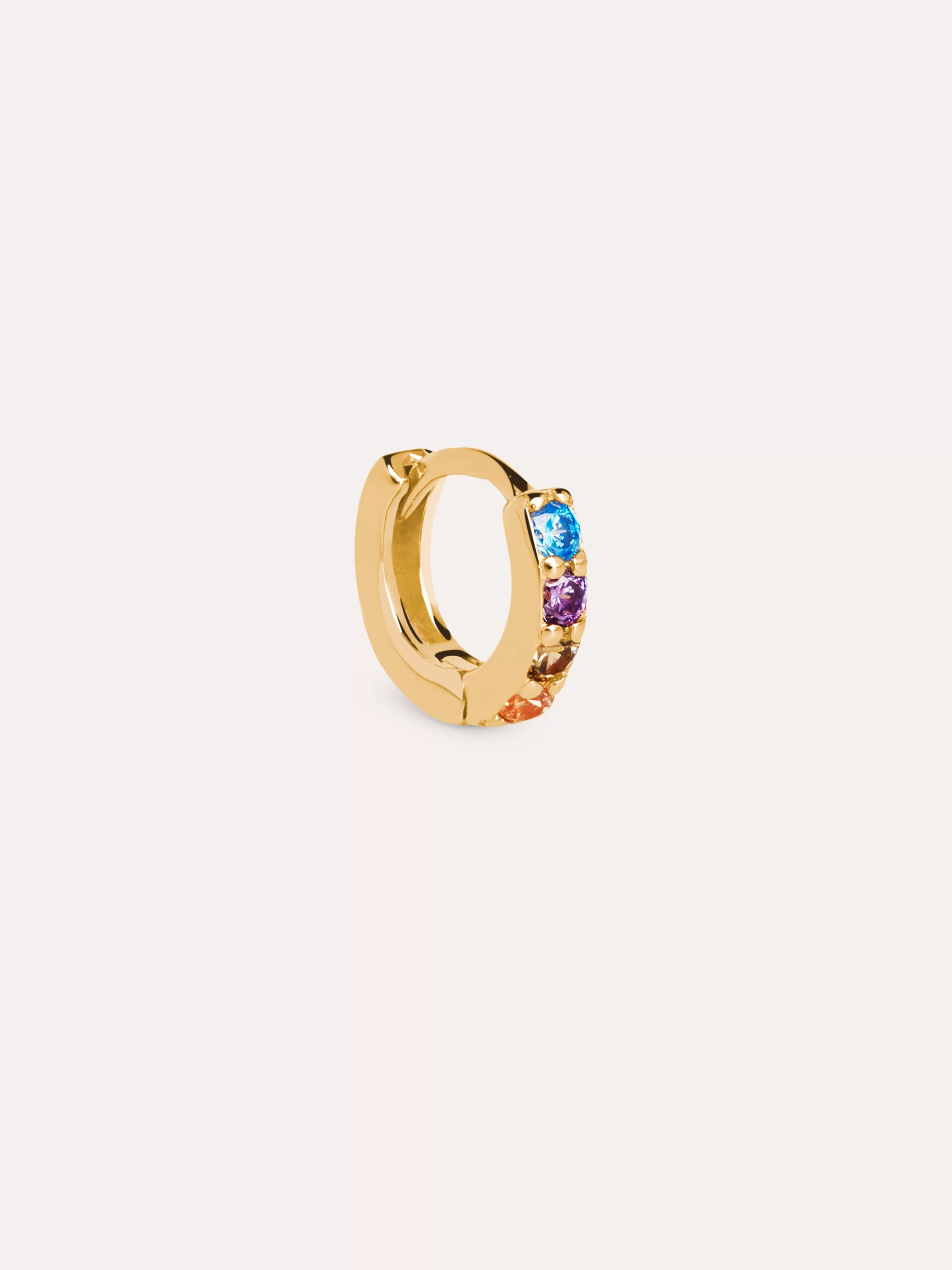 SINGULARU Pendiente Suelto Aro Cleo S Colors Plata Bano Oro- Pendientes Sueltos