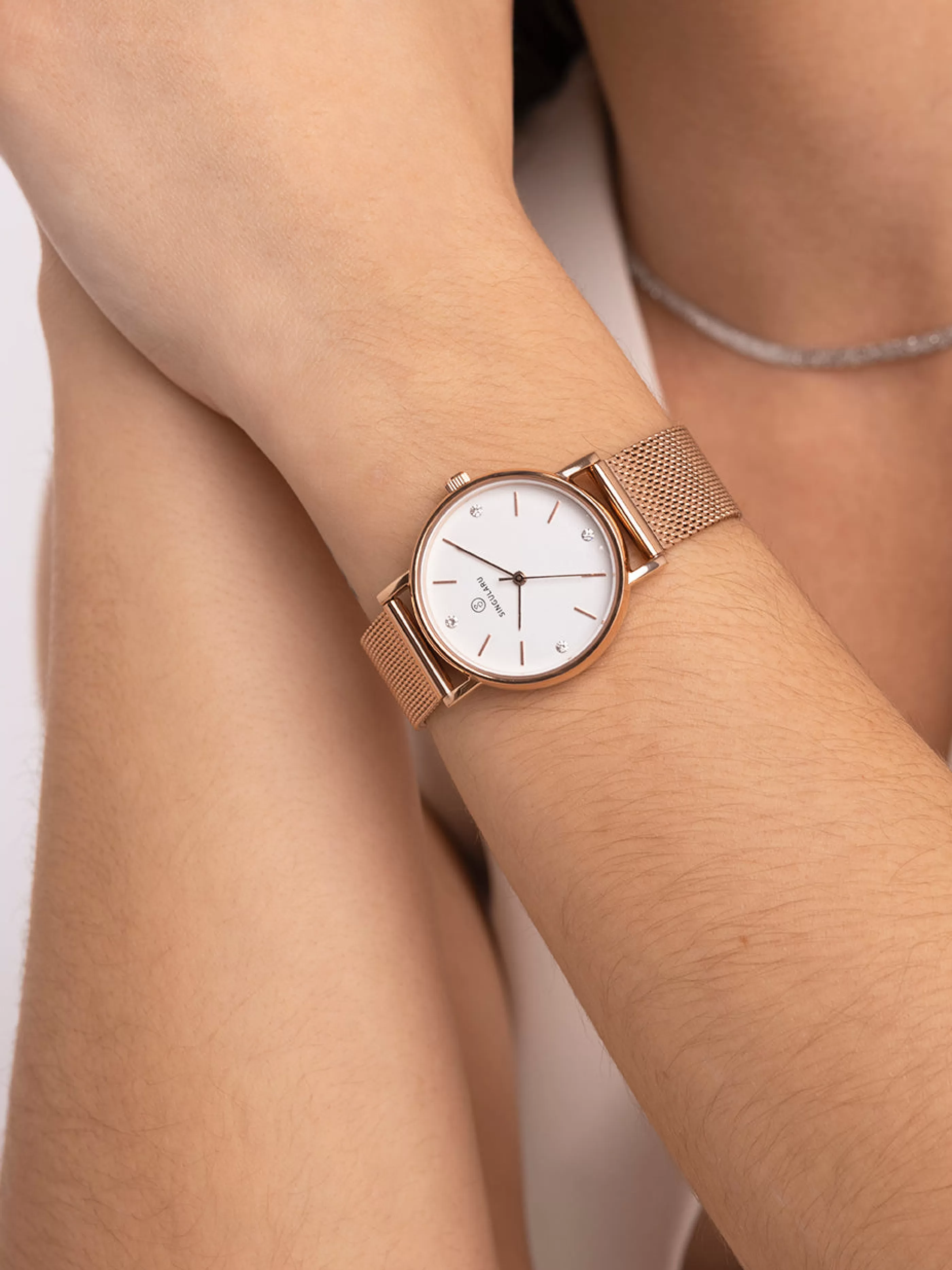 SINGULARU Reloj Iconic Acero Bano Oro Rosa- Accesorios