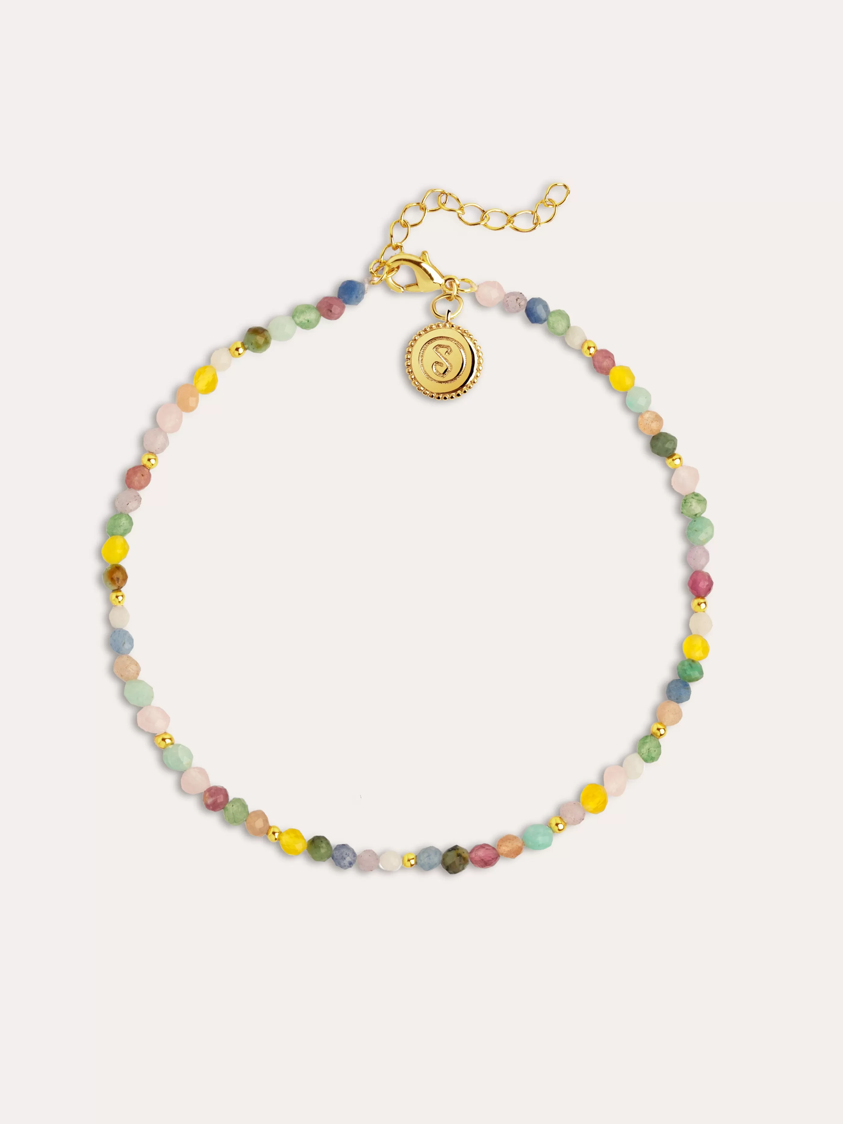 SINGULARU Tobillera Altea Dots Colors Plata Bano Oro- Tobilleras