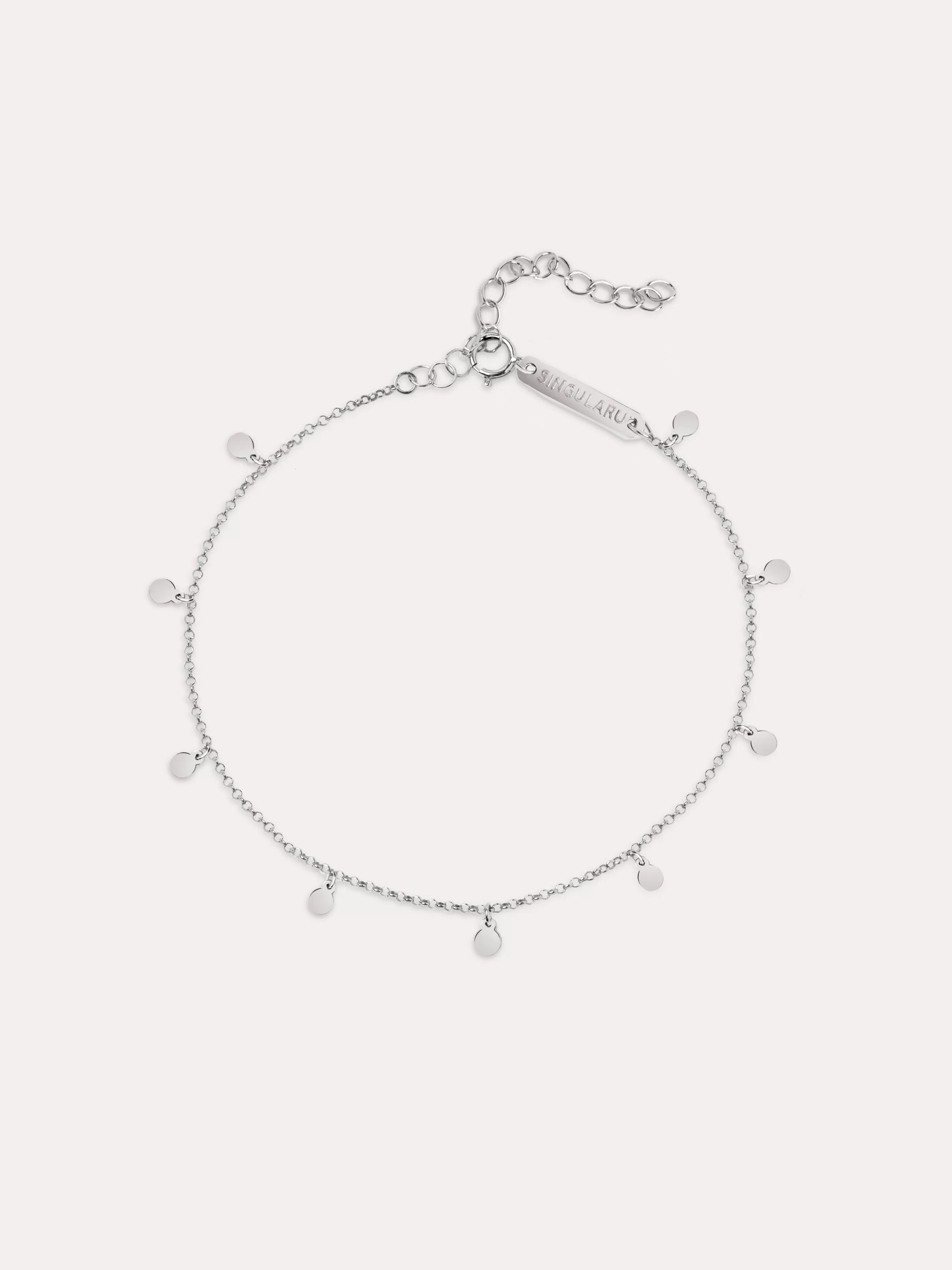 SINGULARU Tobillera Mini Moons 3Mm Plata- Tobilleras